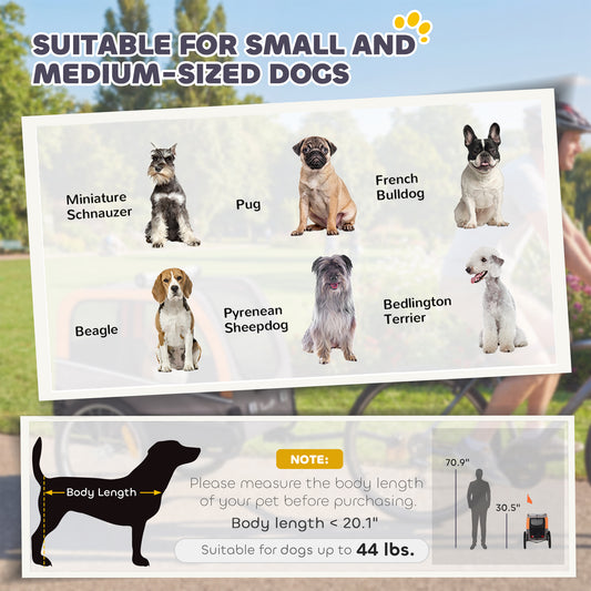Portable Pet Bike Trailer: Quick-Release Wheels & Safety Flag